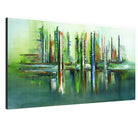 Waldfrieden handgemaltes bild leinwand abstrakt grün Original Unikat