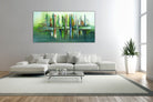 Waldfrieden handgemaltes bild leinwand abstrakt grün