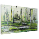 Abstraktes Acrylbild grün querformat modernes Gemälde s