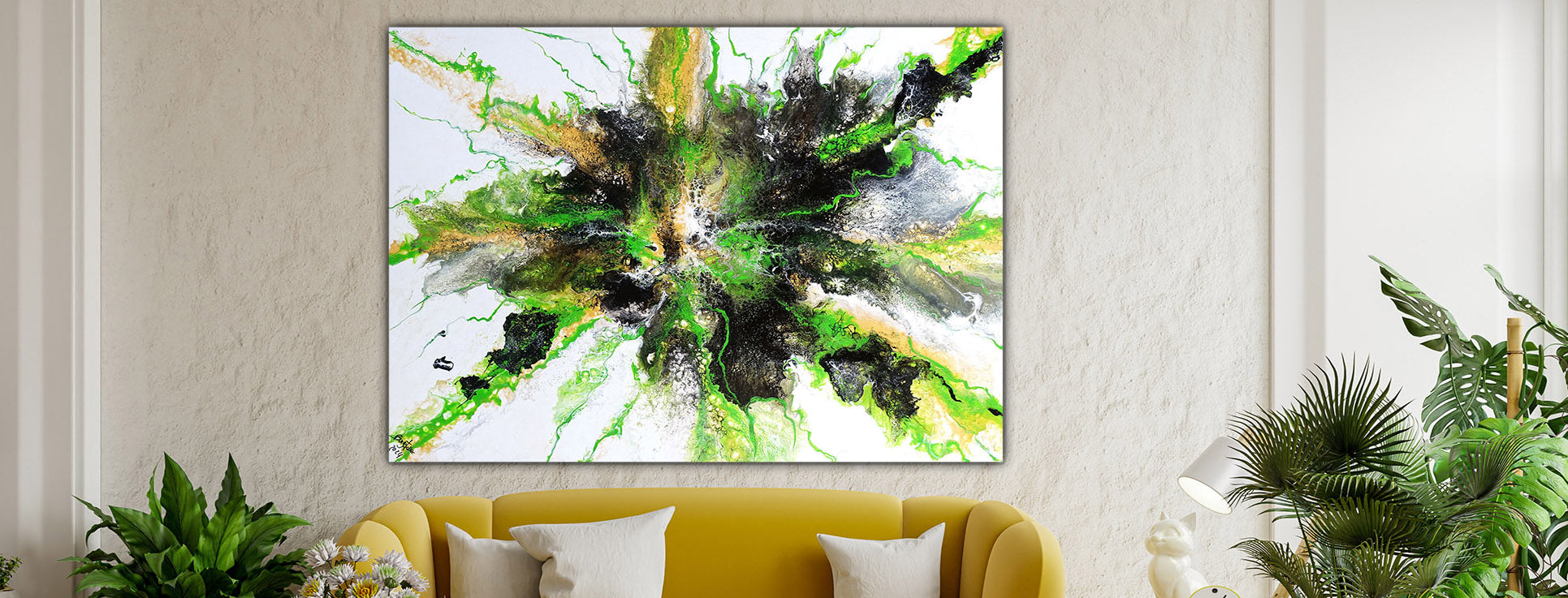 Wandbilder grün kaufen: Abstrakte grüne Bilder