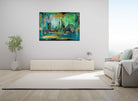 Wien Bild Leinwand abstrakte Malerei Stadt Burgstaller Detail1