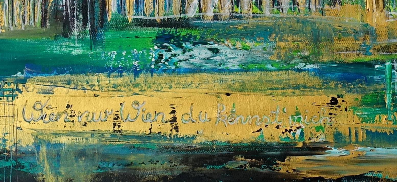 Wien Bild Leinwand abstrakte Malerei Stadt Burgstaller Detail4