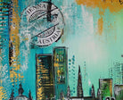 Wien Bild Leinwand abstrakte Malerei Stadt Burgstaller  Detail2