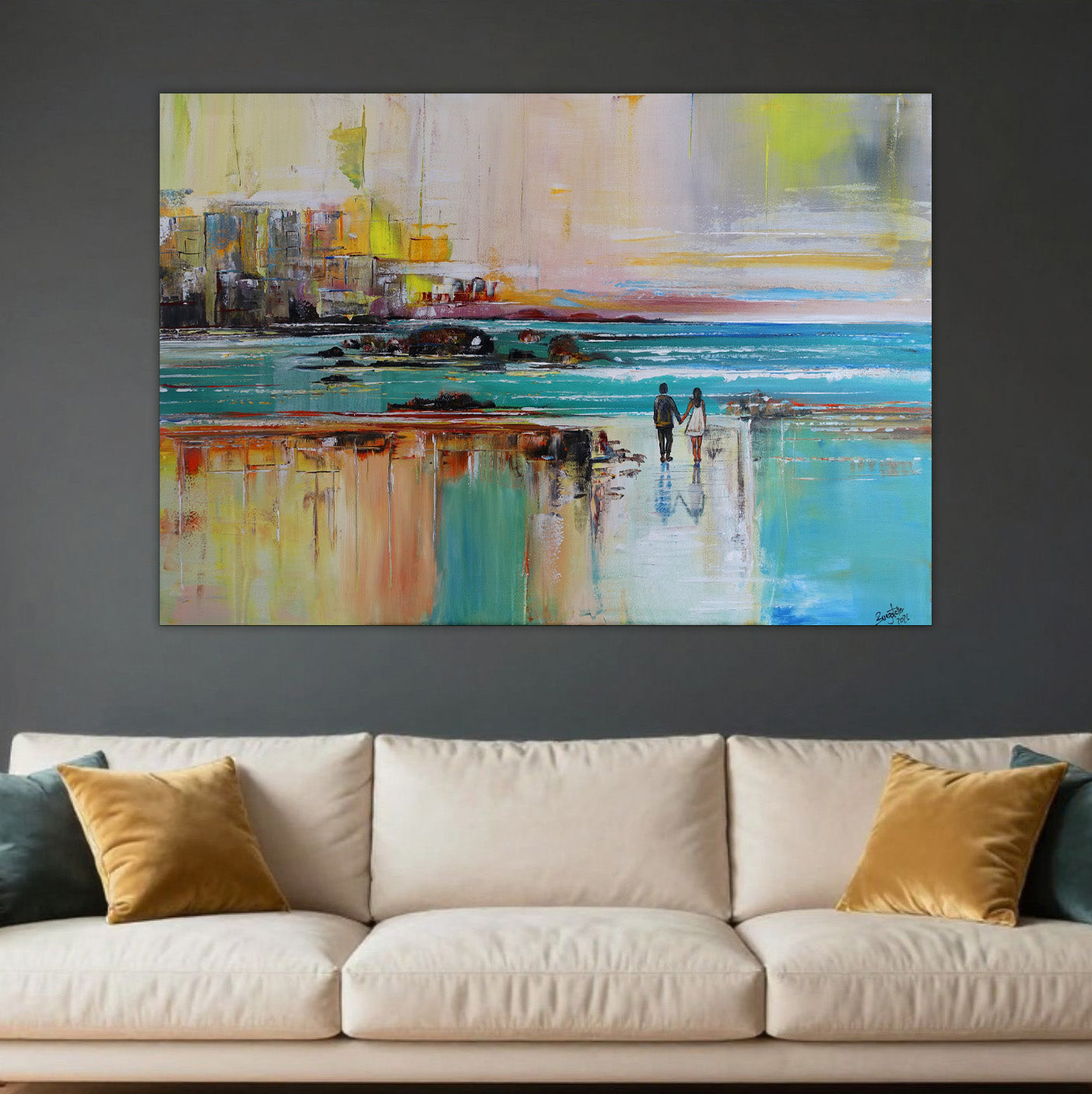Wohnzimmerbilder kaufen modern abstrakt - Bilder für Wohnzimmer