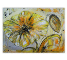 Gelbes Blumen Gemälde & Blumenbild handgemalt Blumenkunst Leinwand