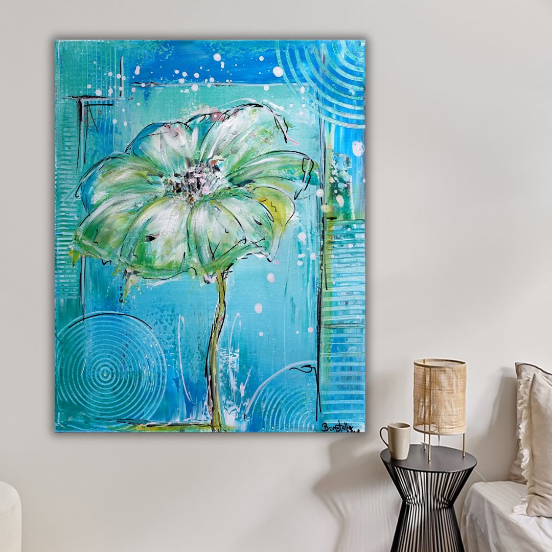 Blumenbilder Blumengemälde Blumenmalerei modern abstrakt