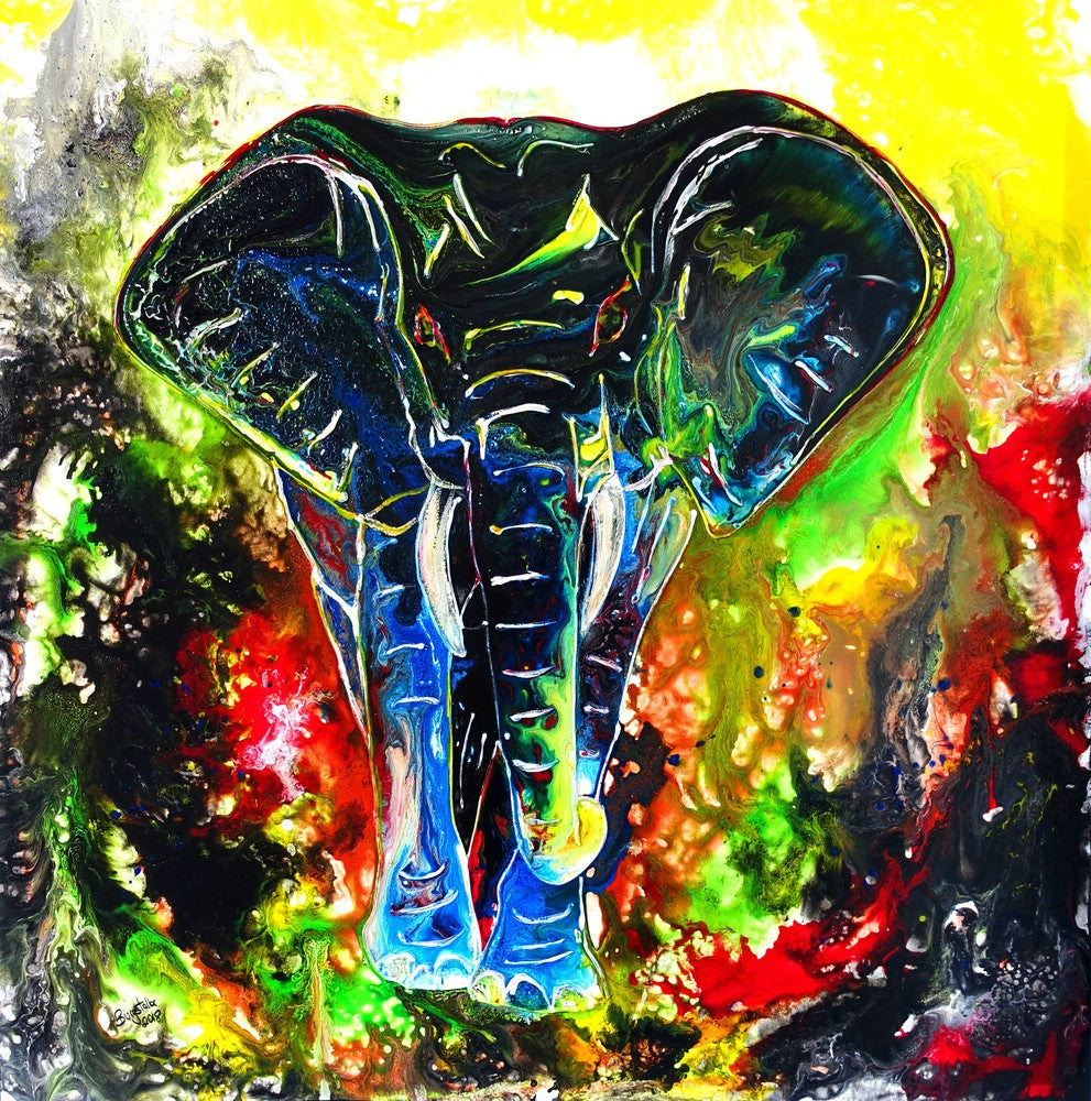 elefantenbild handgemalt abstrakt Elefant 1 100x100.jpg
