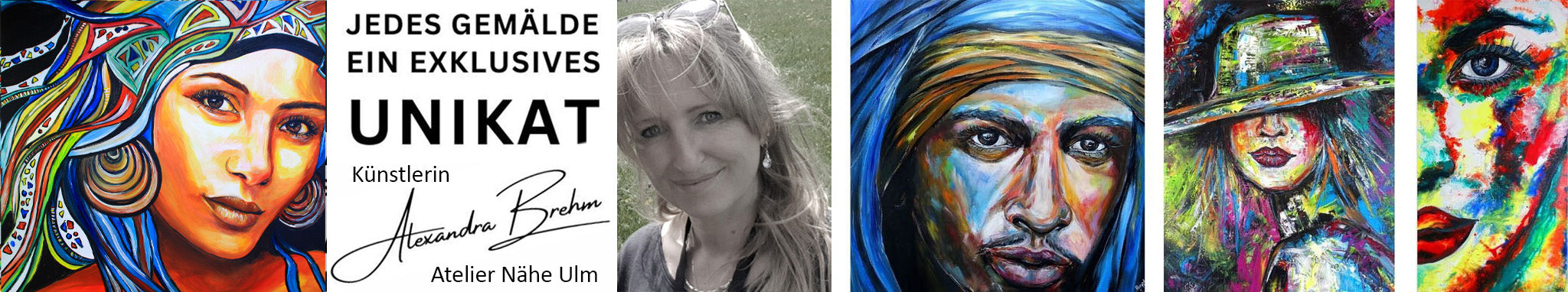 Gesichter gemalt Porträts abstrakt Frauen Gemälde