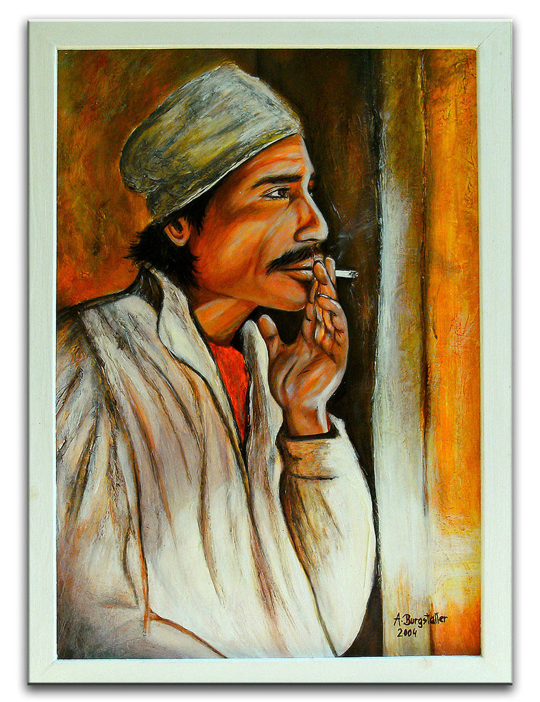 Portrait Bild Marokkaner - Acrylbild