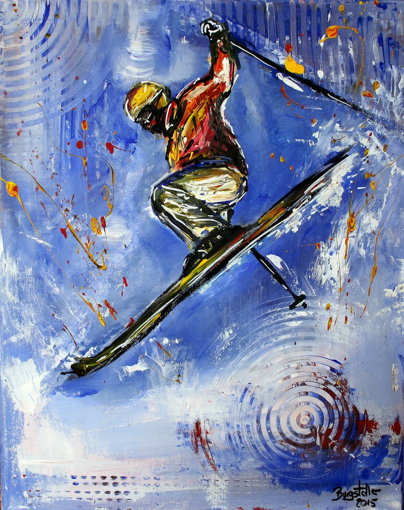 skifahrer gemaelde skilaeufer malerei ski bilder gemalt  Handgemalte Skifahrer Bilder Snowboardfahrer.jpg