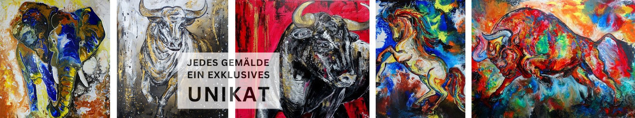 Gemalte Tiere abstrakt: Wandbilder Tiere & Tierbilder - Tiermalerei in Acryl