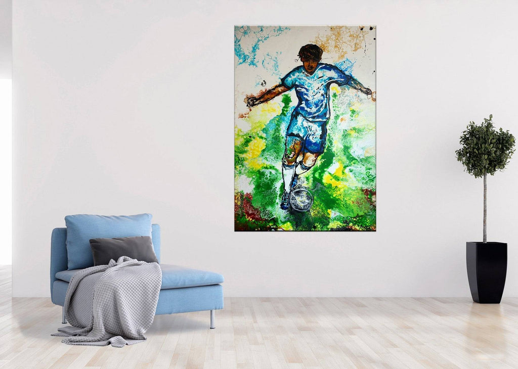 Fussball Bild Tempodribbling - Sport Gemälde - Fußballeri
