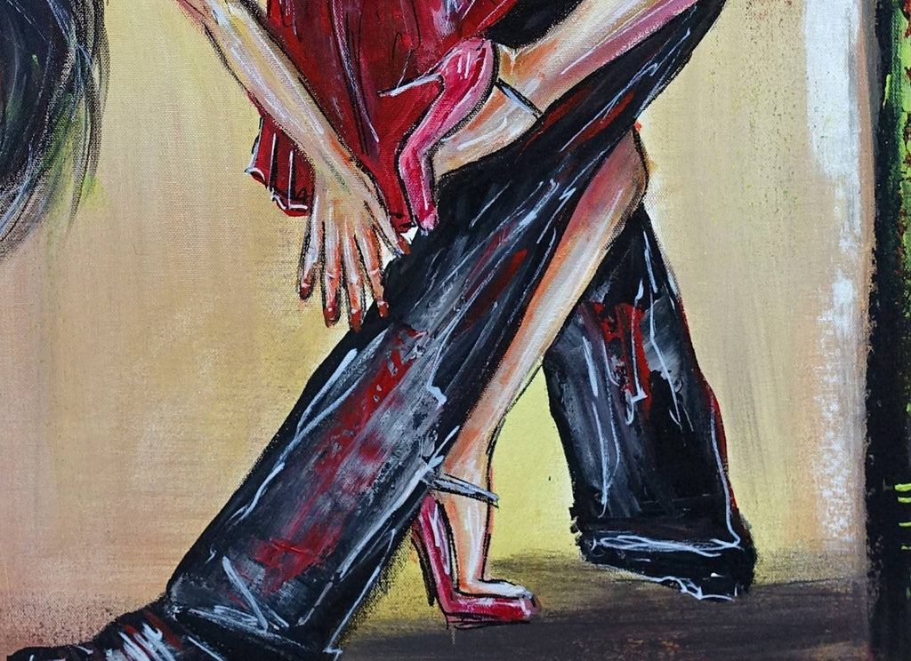 Salsa Liebe handgemaltes Tänzerbild Tanz Malerei Gemäde 70x104