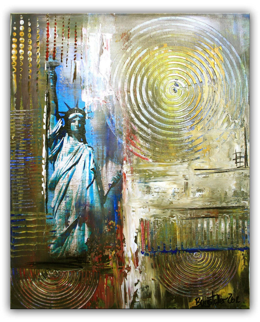 Freiheitsstaue Gemälde - Acryl Gemälde 40x50cm