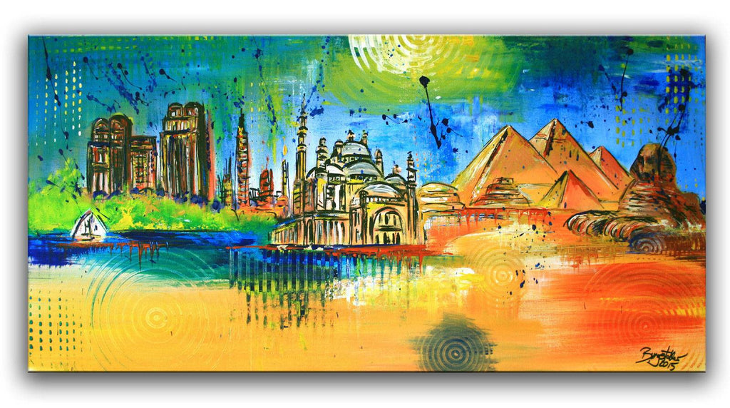 Kairo Stadt Gemaelde Staedte Bild Malerei 50x100