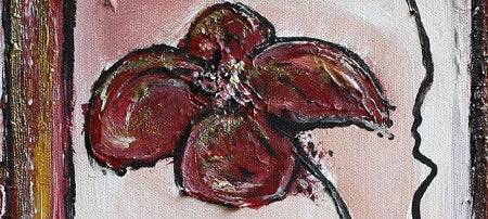 Sonnenhut Blumen Bild Malerei abstrakt kaufen Detail1